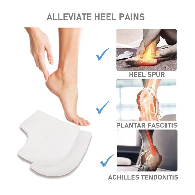 VivoFoot 3 Pairs Gel Heel Protectors  Blister Prevention Heel Sleeves  Silicone Heel Cups & Ankle Protectors for Heel Pain and Cracked Heels Relief for Men and Women - Image 3